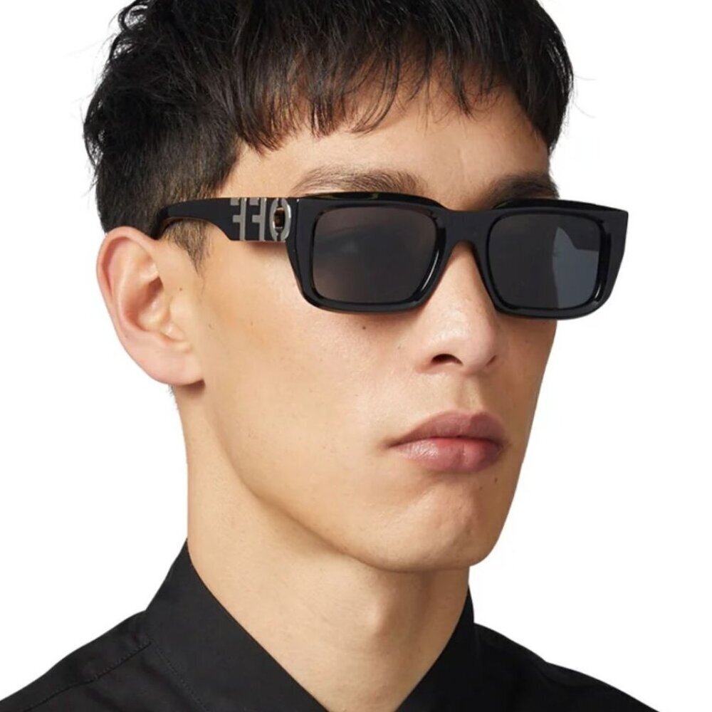 NWT Off-White Hays Black Rectangle 54mm Sunglasses